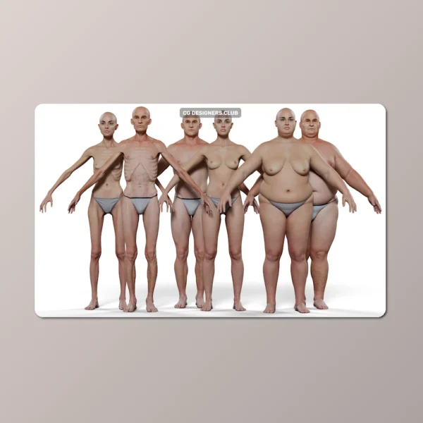 Download Morphable Human 3D Models (Male and Female)