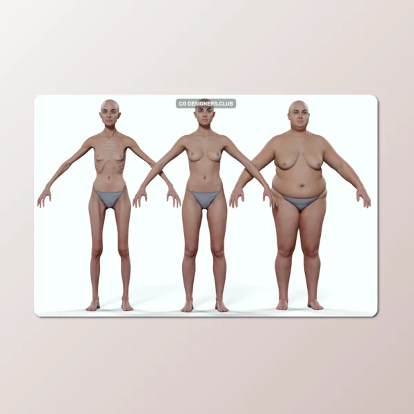 Download Morphable Human 3D Models (Male and Female)