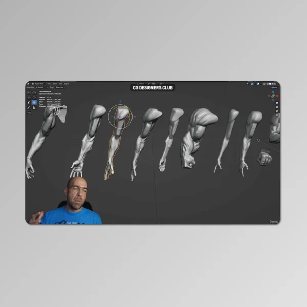 FREE Download Arm and Hand Anatomy Course in Blender by Udemy + Project File