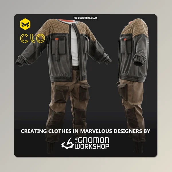 Creating Clothing for Characters in Clo3d/Marvelous Designer by The Gnomon Workshop + Project File