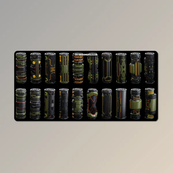 FREE Download Sci-Fi Barrel 3D Models