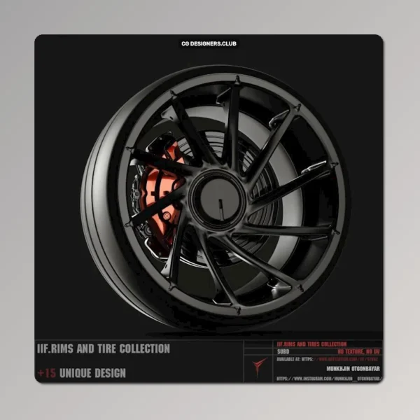 FREE Download Rims and Tire 3D Models