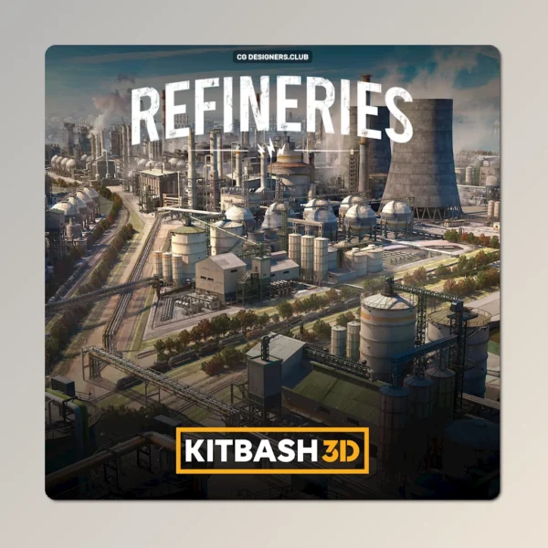 Download Refineries 3D Models by Kitbash 3D