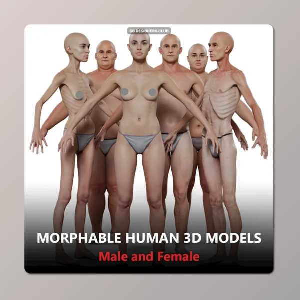 Download Morphable Human 3D Models (Male and Female)