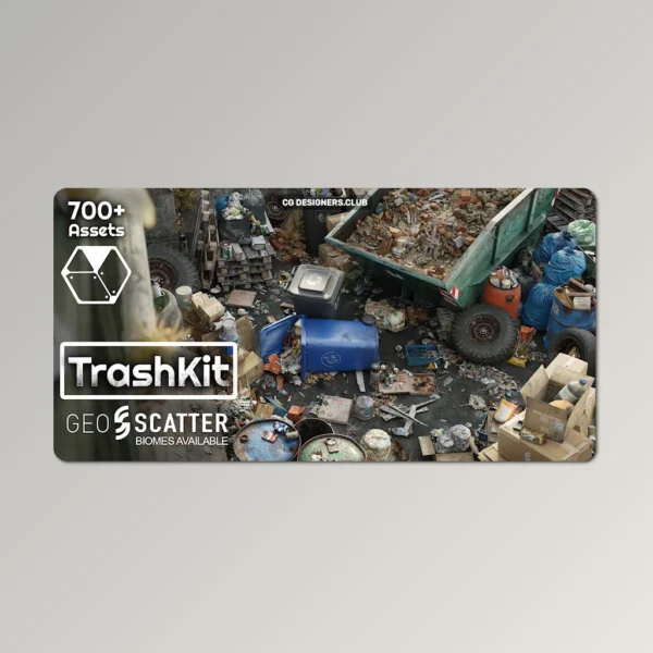 FREE Download Trash 3D Asset Kit for Blender