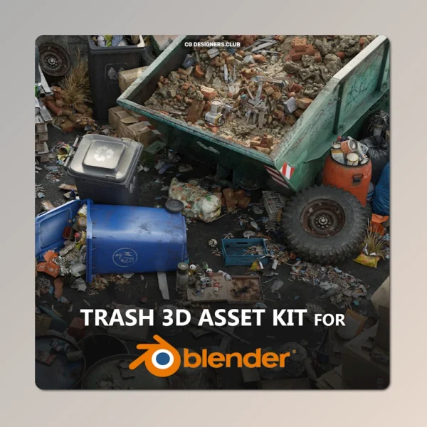 FREE Download Trash 3D Asset Kit for Blender