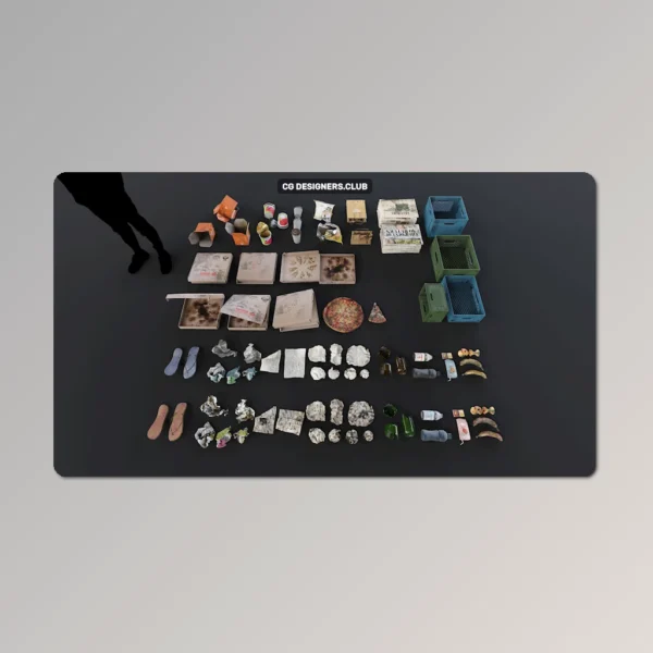 FREE Download Trash 3D Asset Kit for Blender