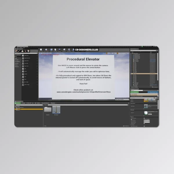 Download Procedural Elevator for Unrteal Engine