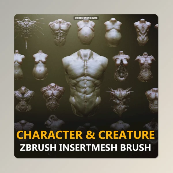 Downlaod Character & Creature Zbrush Insertmesh Brush