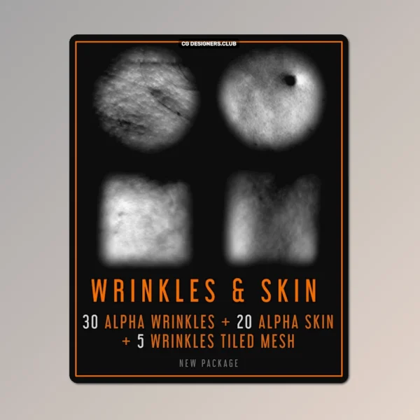 FREE Download Wrinkles and Alpha Skin Textures