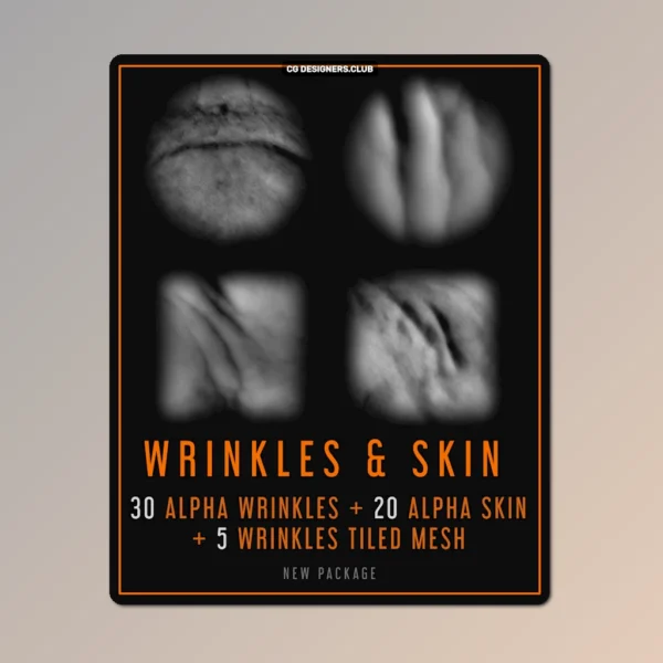 FREE Download Wrinkles and Alpha Skin Textures