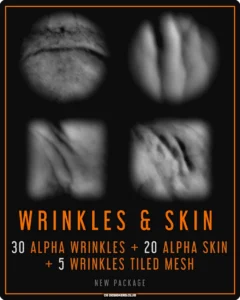 FREE Download Wrinkles and Alpha Skin Textures