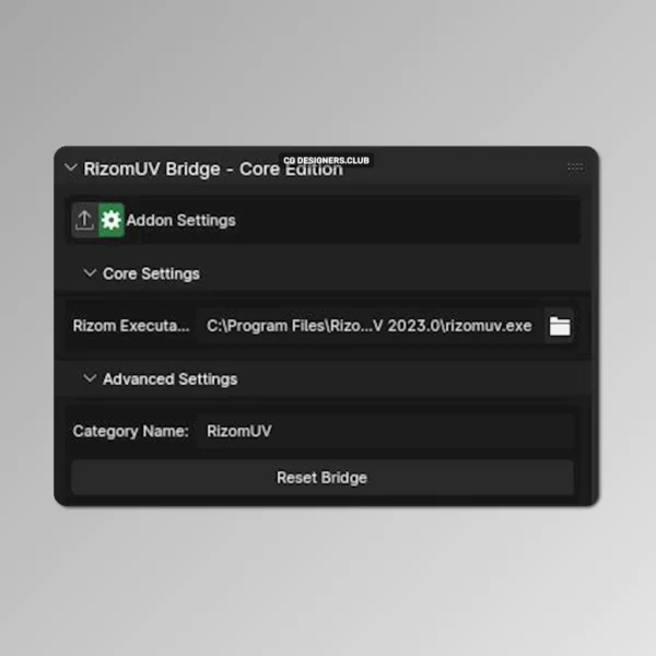 Download RizomUV Bridge for Blender